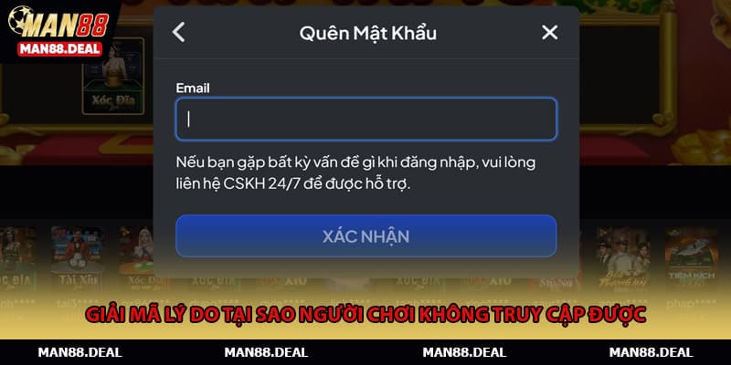 Giải mã lý do tại sao người chơi không truy cập được