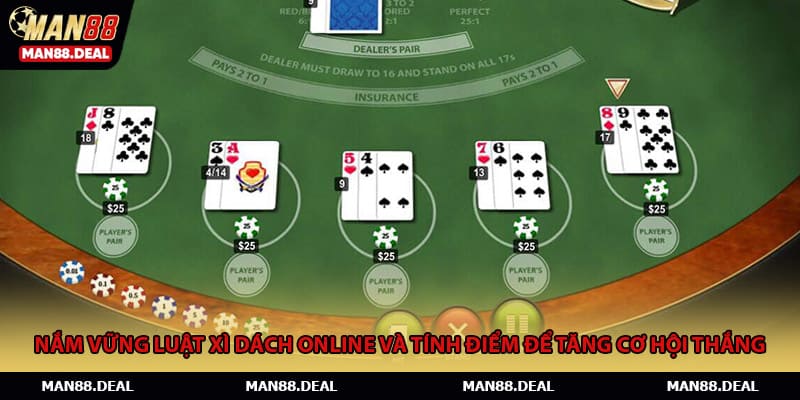 Nắm vững luật xì dách online và tính điểm để tăng cơ hội thắng